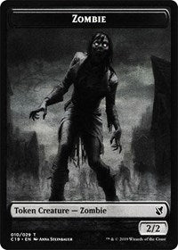 Zombie (010)    Zombie (011) Double-Sided Token [Commander 2019 Tokens] Hot on Sale